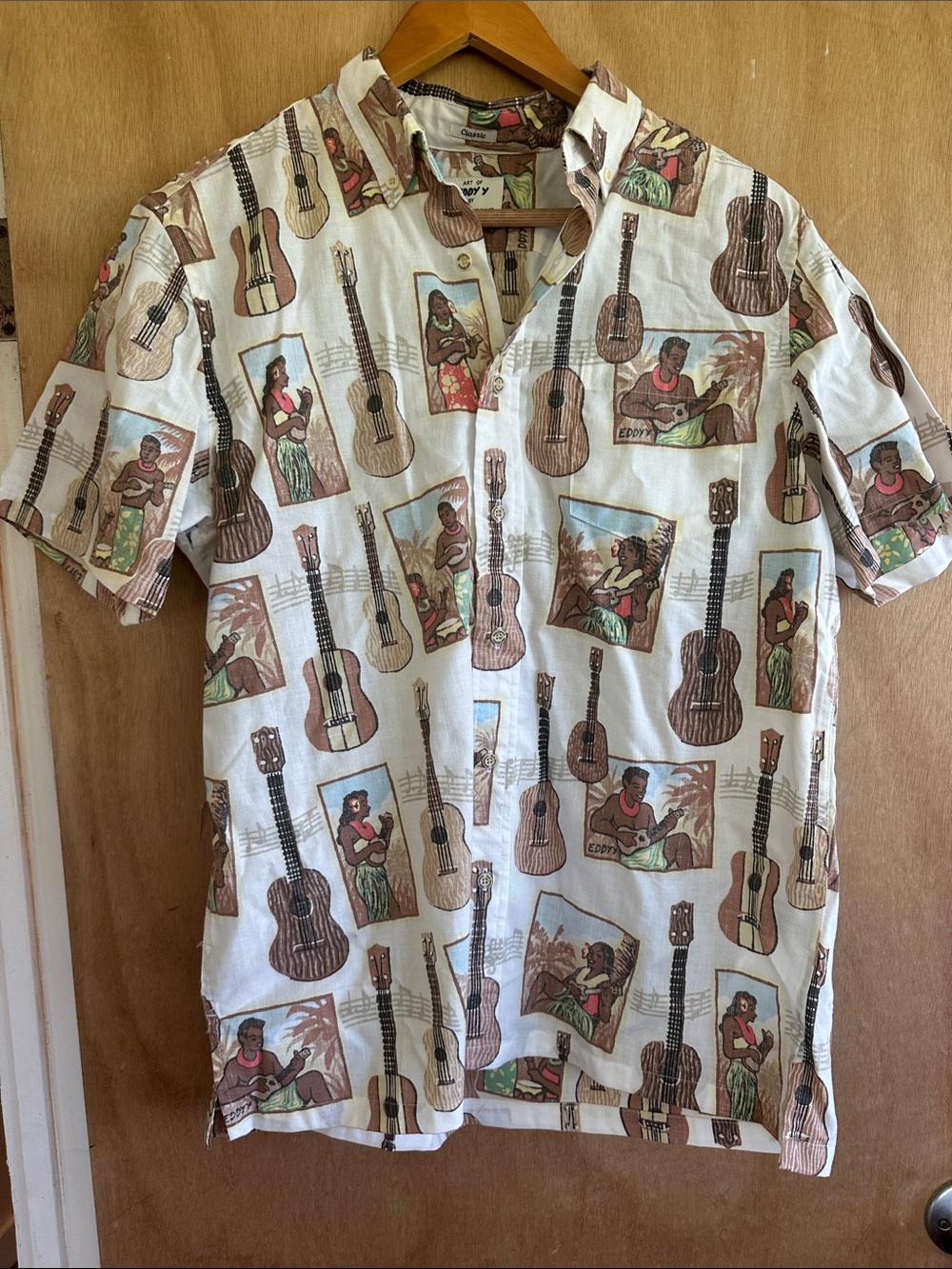 reyn spooner Hawaiian Guitar Print Button-Down Shirt